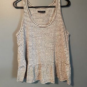 Grey and white striped tank